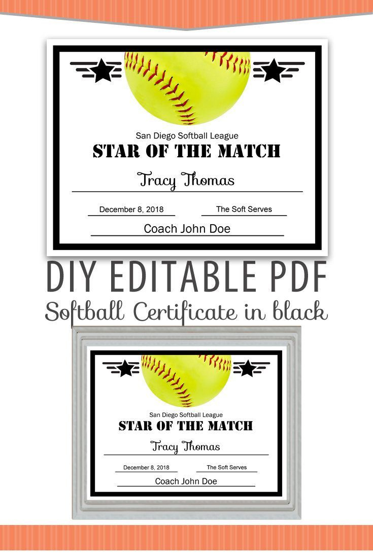 Softball Certificate Templates Douglasbaseball Intended For inside Free Printable Softball Certificates