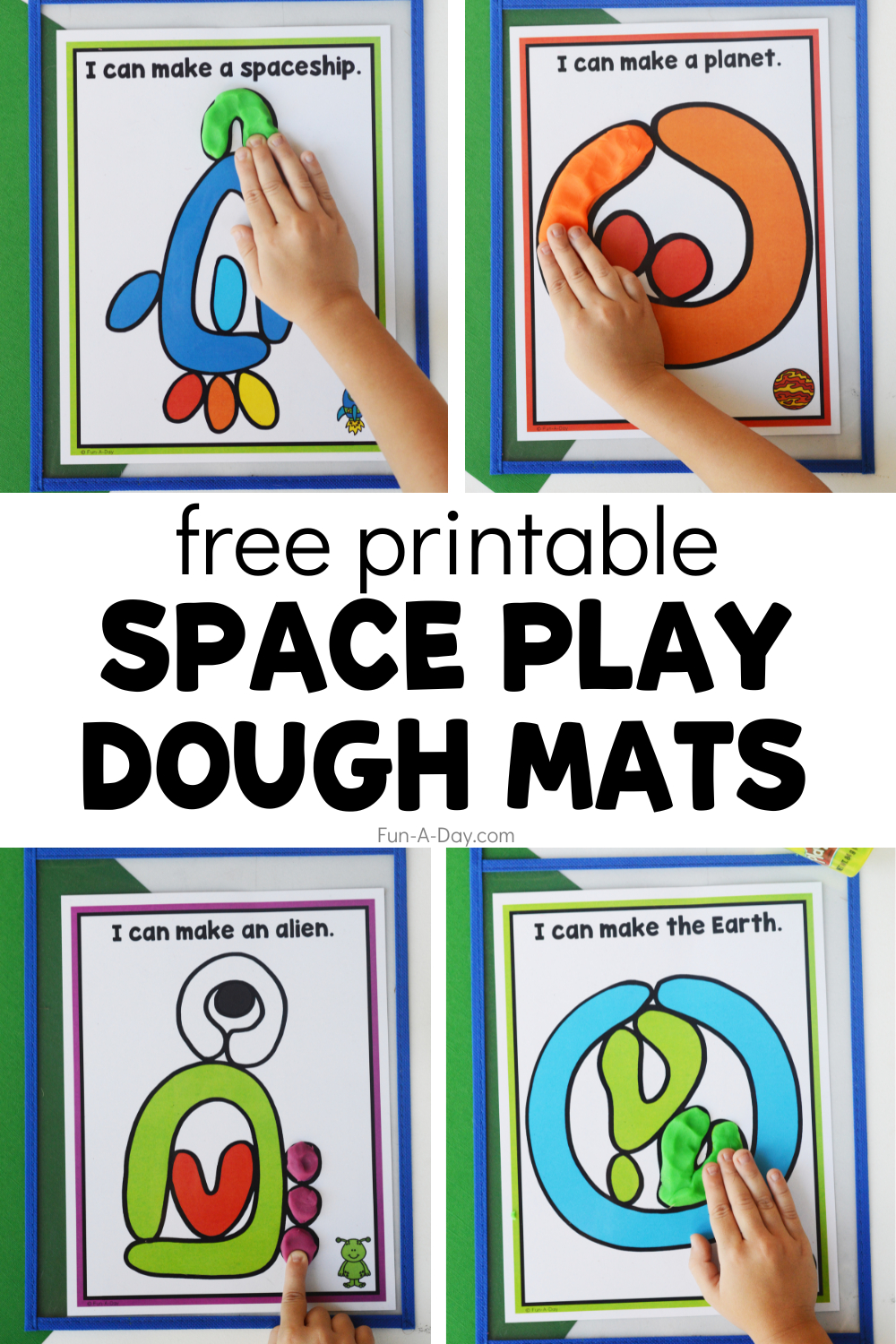 Space Playdough Mats Free Printable - Fun-A-Day! with Free Printable Playdough Mats