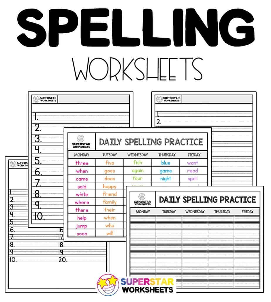 Spelling Words Printable Worksheets | Spelling Worksheets With The inside Free Printable Spelling Practice Worksheets