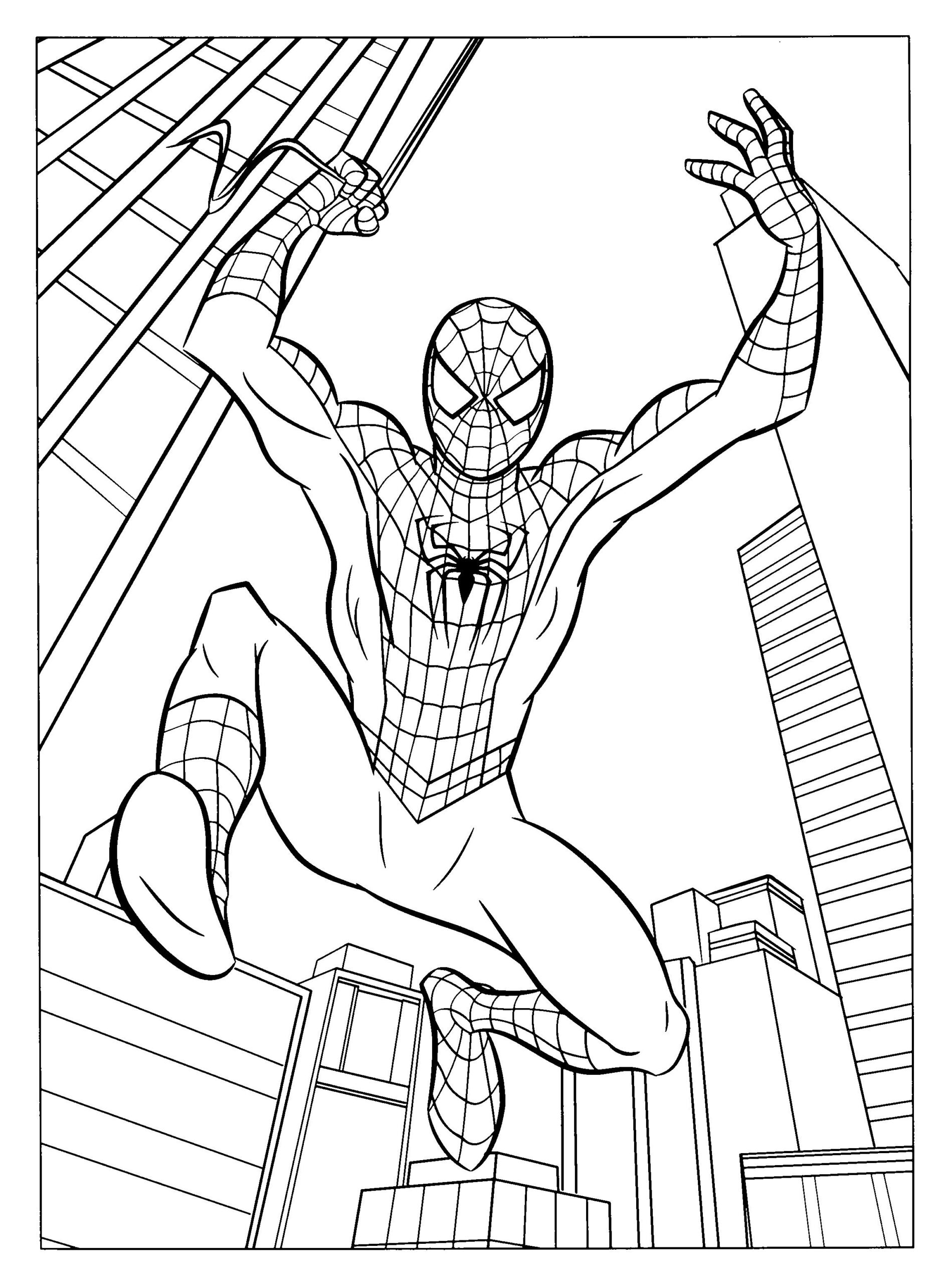 Spiderman Coloring Pages pertaining to Free Printable Spiderman Coloring Pages