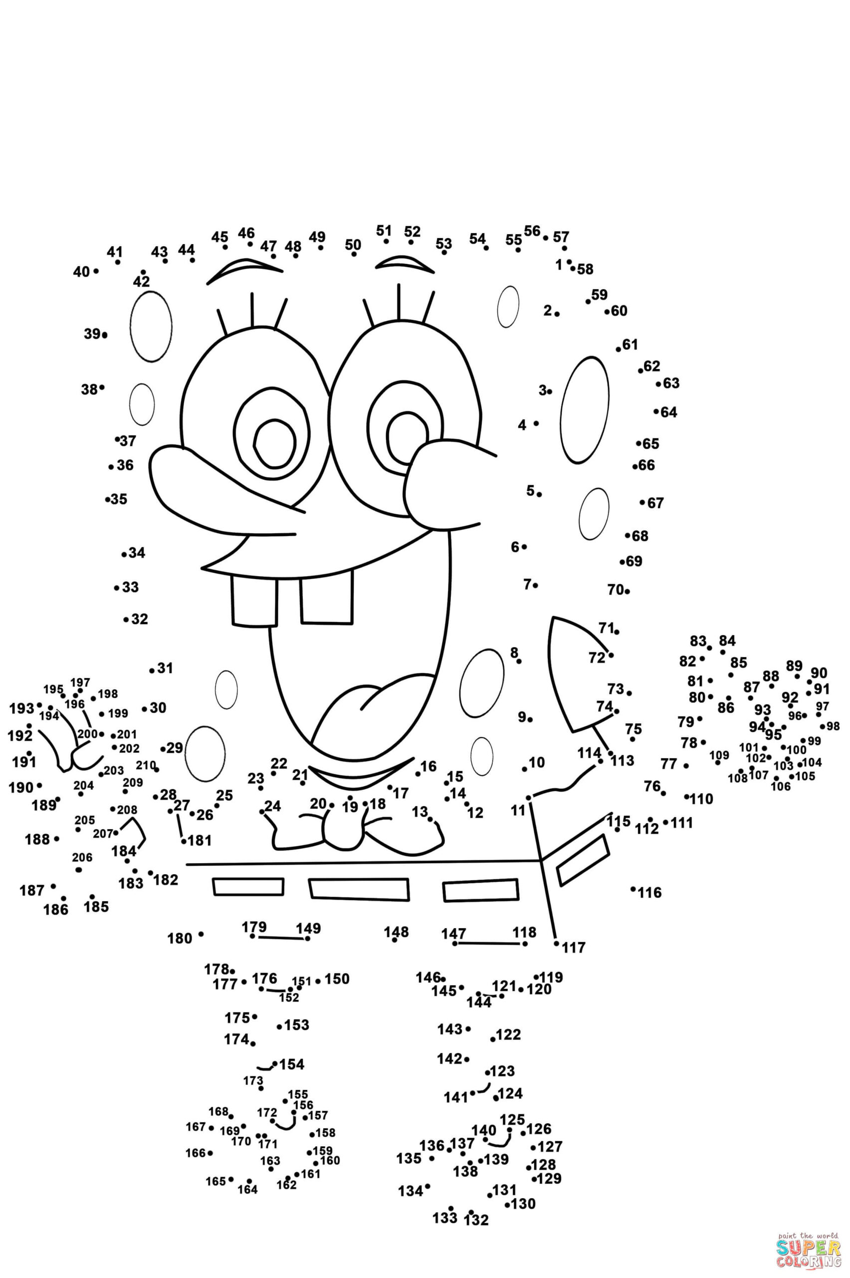 Spongebob+Dot+To+Dot+Printables | Dot To Dot Printables, Hard Dot in Free Printable Hard Dot To Dot