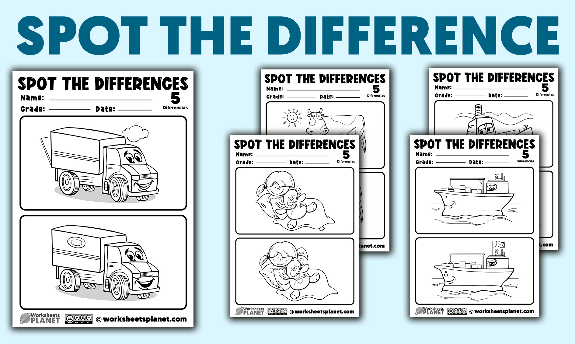 Spot The Difference Pictures For Kids | Find The Differences with regard to Free Printable Spot The Difference For Kids