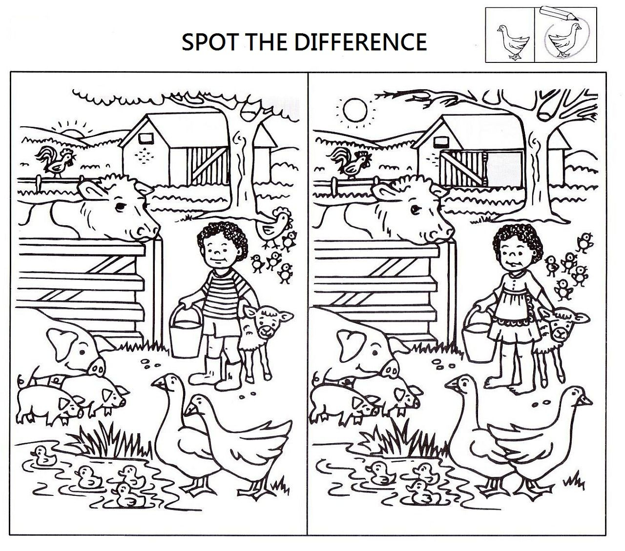 Spot The Difference Worksheets For Kids | Worksheets For Kids regarding Free Printable Spot the Difference for Kids