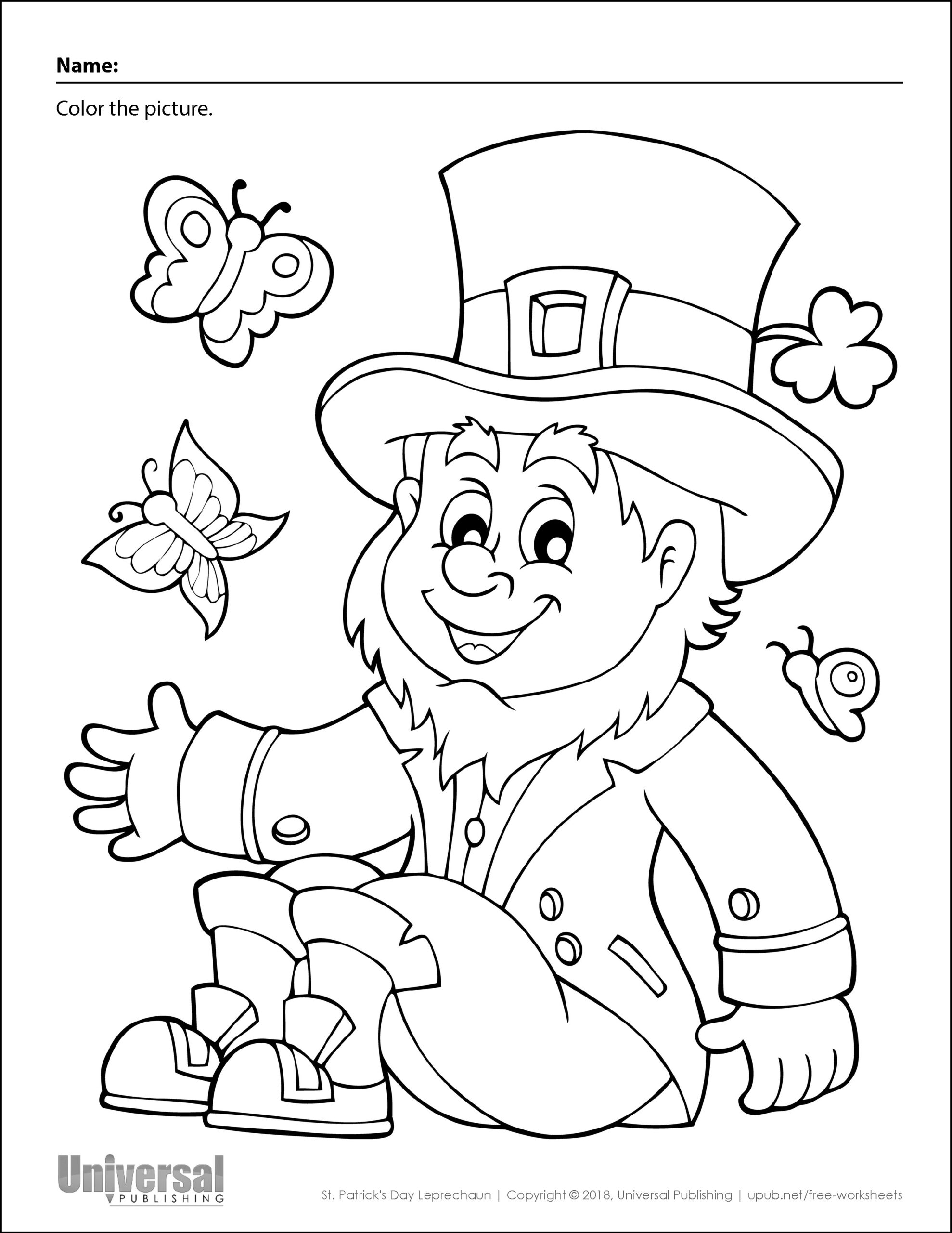 St. Patrick&amp;#039;S Day | Free Printables - Universal Publishing Blog within Free Printable St Patrick Day Coloring Pages