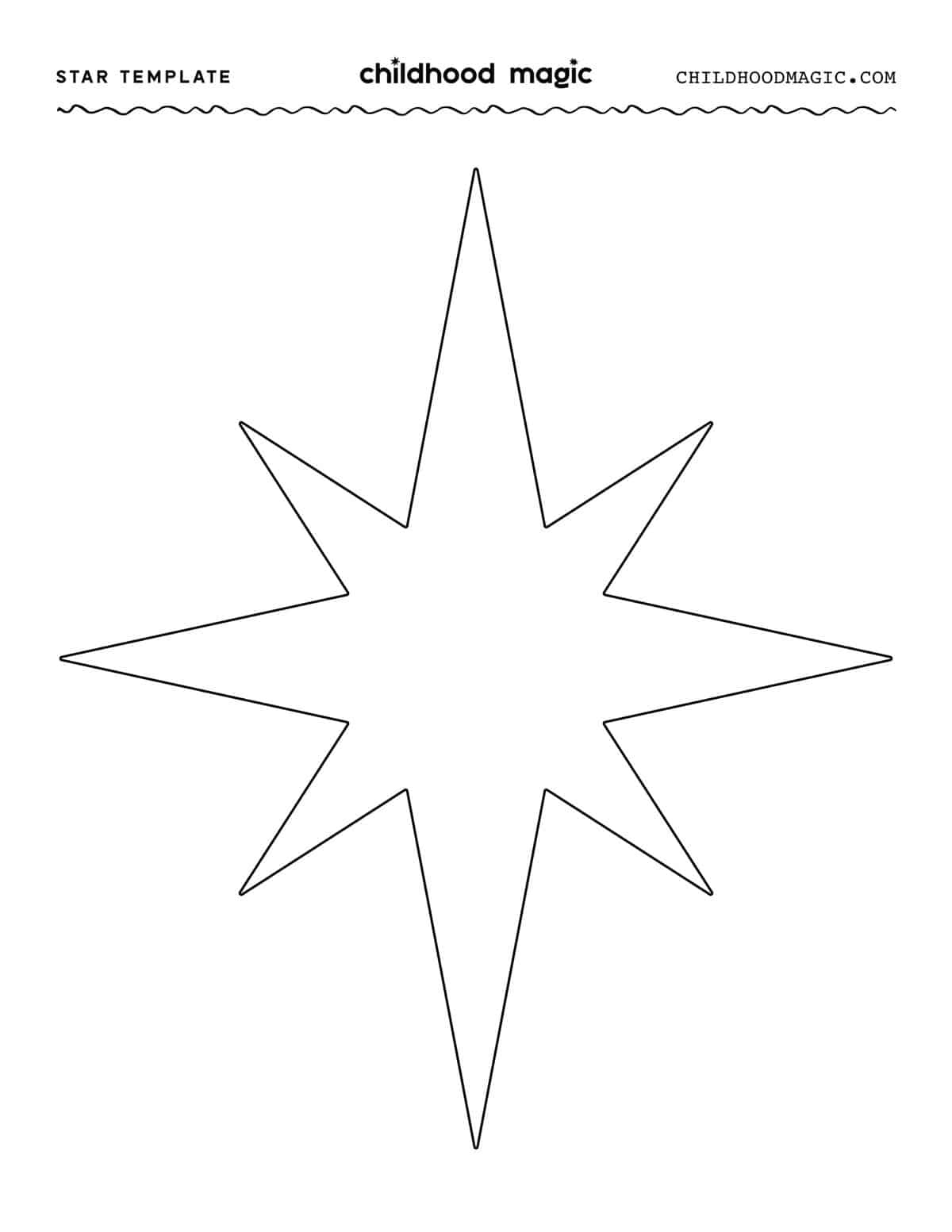 Star Template - Childhood Magic regarding Free Printable Stars