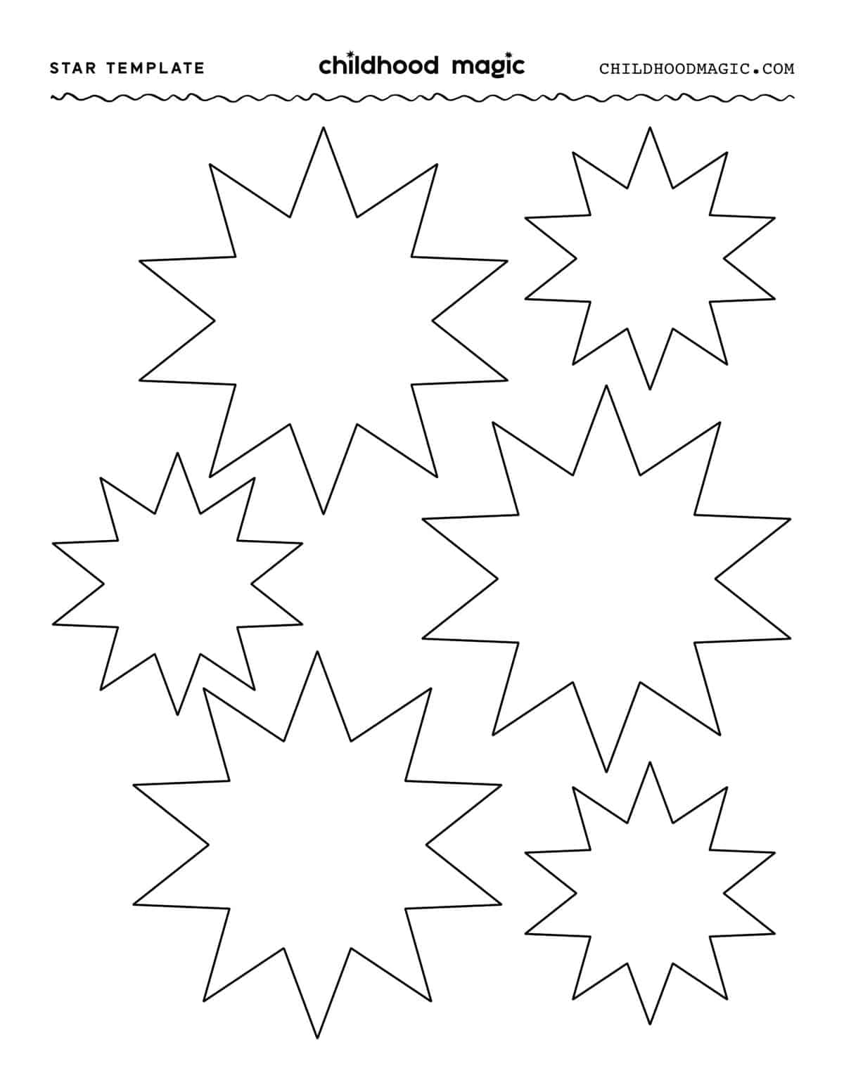 Star Template - Childhood Magic throughout Free Shape Templates Printable