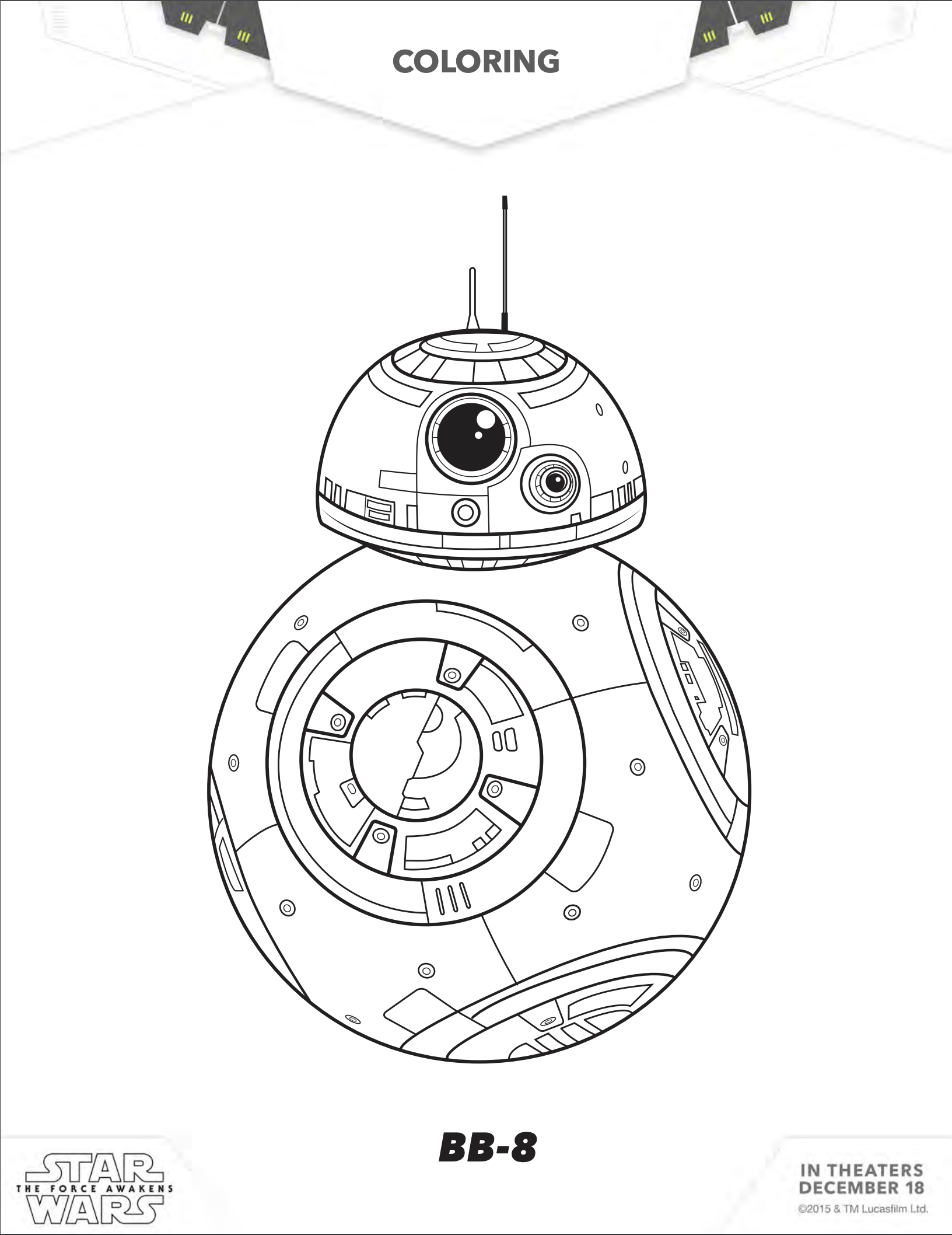 Star Wars Printables - Free Coloring Pages - April Golightly intended for Free Star Wars Printables