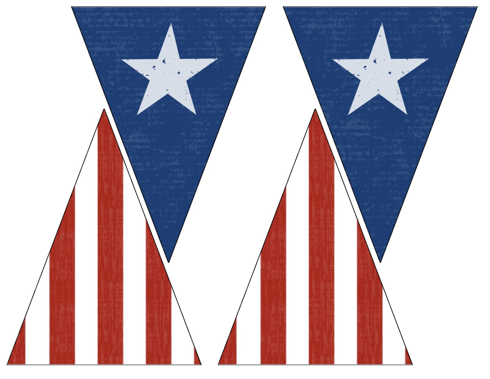 Stars And Stripes Banner Free Printable - Paper Trail Design inside Free Printable Patriotic Banner