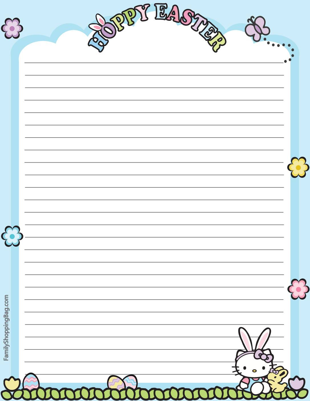 Stationery Easter pertaining to Free Printable Easter Stationery