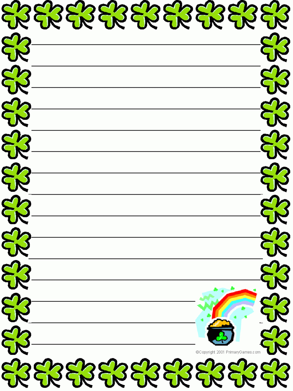 Stationery - Primarygames - Free Printable Worksheets within Free Printable St Patricks Day Stationery