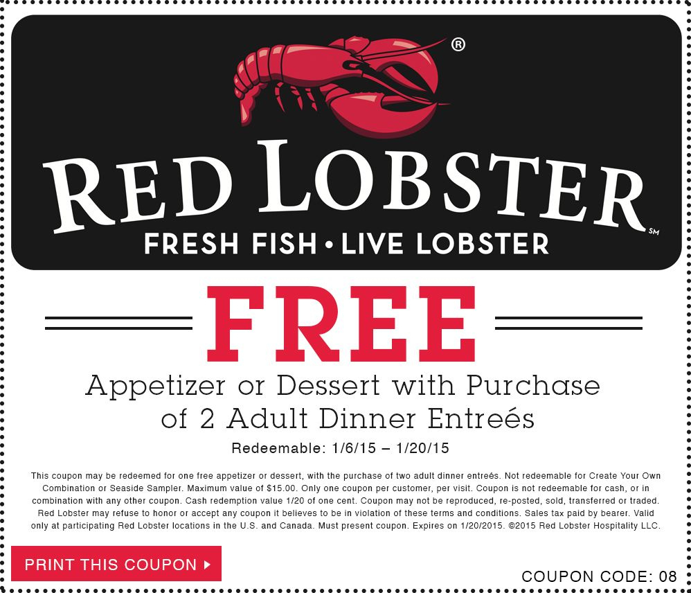 Steve On Watch | Red Lobster Coupons, Red Lobster, Free Printable for Free Printable Red Lobster Coupons