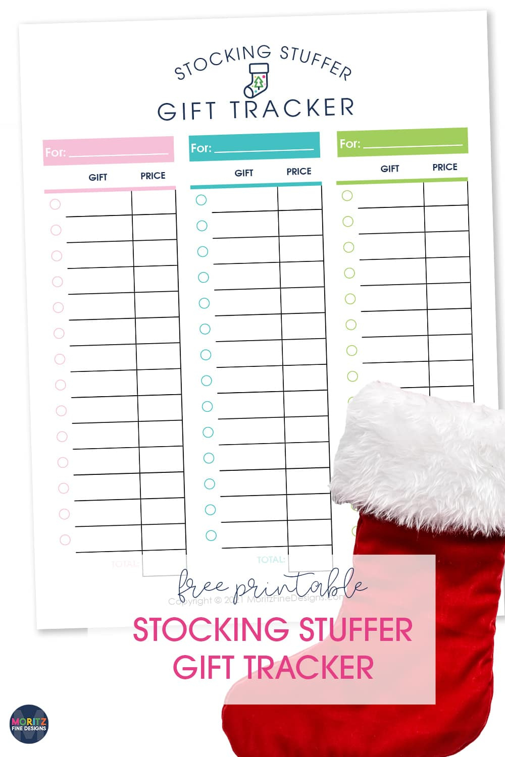 Stocking Stuffer Gift Tracker intended for Free Printable Stocking Stuffers