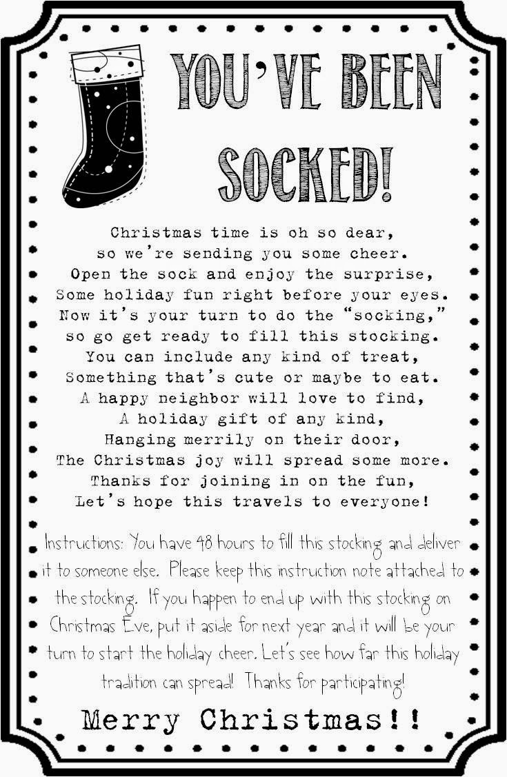 Strong Armor: Christmas Socking with You Ve Been Socked Free Printable