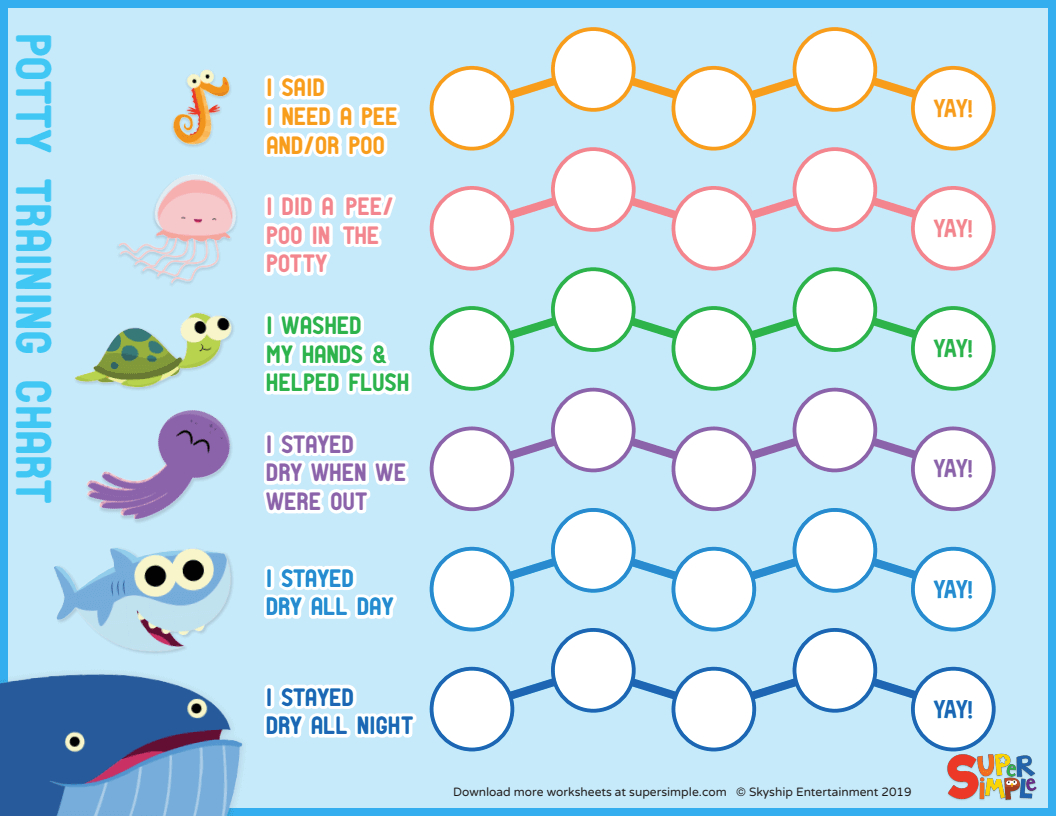 Super Simple Potty Training Chart - Super Simple within Potty Training Chart Free Printable