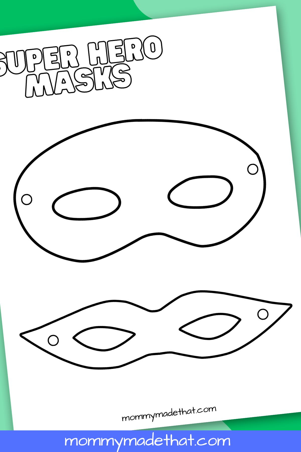 Superhero Mask Templates (Lots Of Free Printables!) inside Superman Mask Printable Free