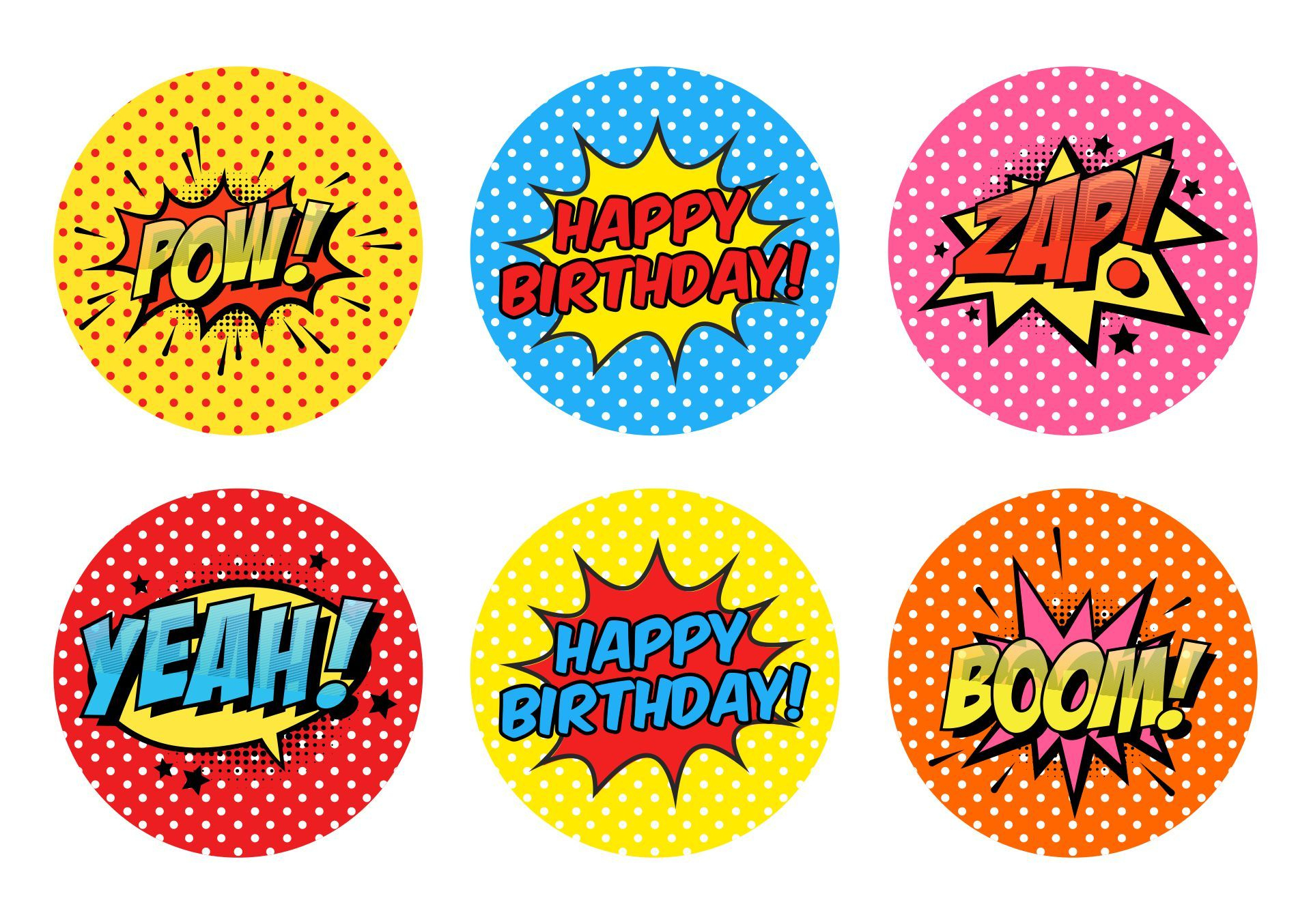 Superhero Party Decor - 10 Free Pdf Printables | Printablee regarding Free Superhero Party Printables