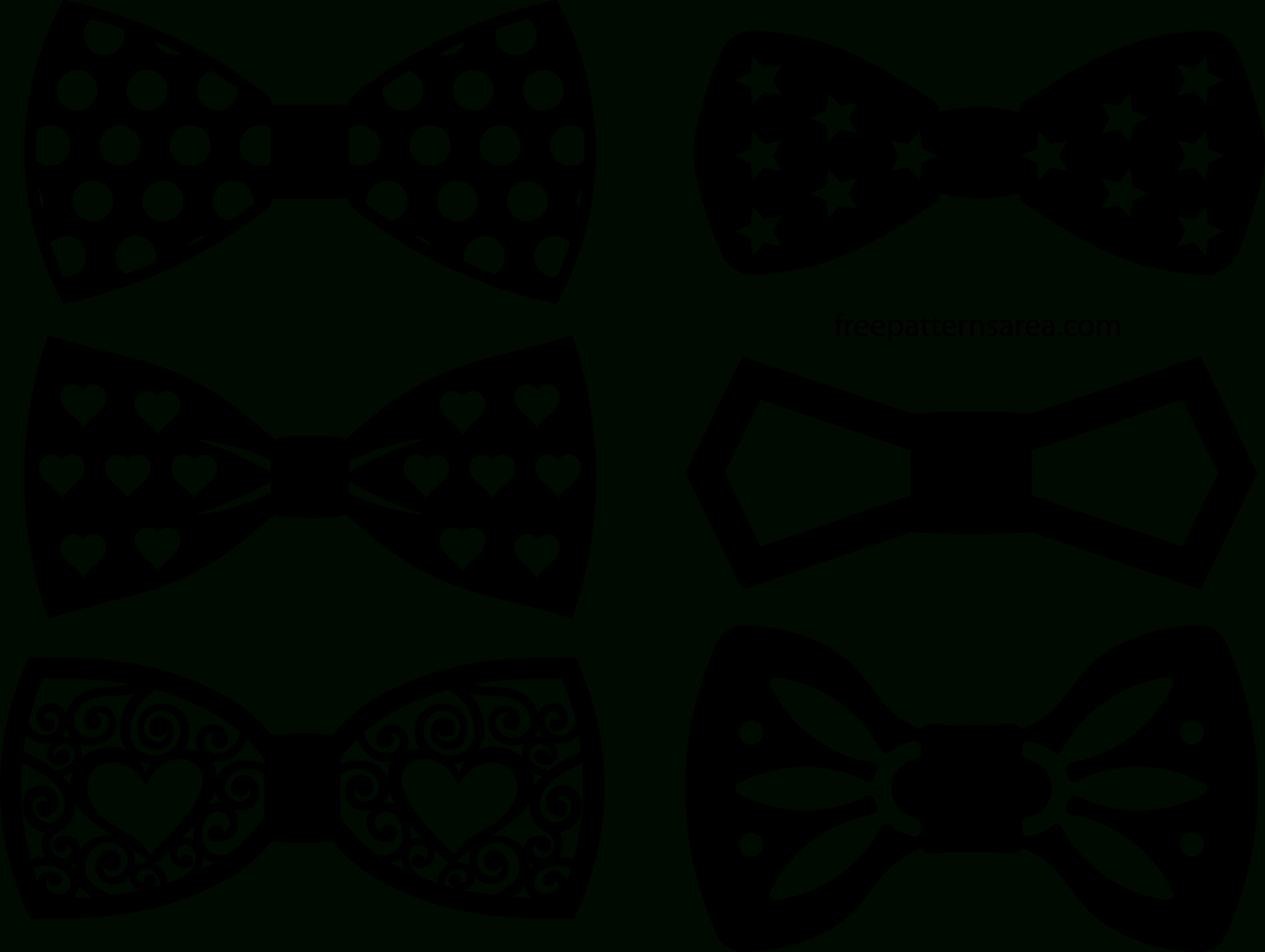 Svg Vectors &amp;amp; Templates Of Bow Tie Silhouette Images intended for Free Bow Tie Template Printable