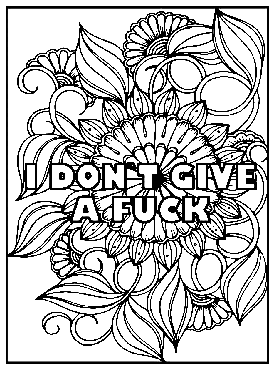 Swear Word Coloring Pages Printable For Free Download inside Free Printable Swear Word Coloring Pages