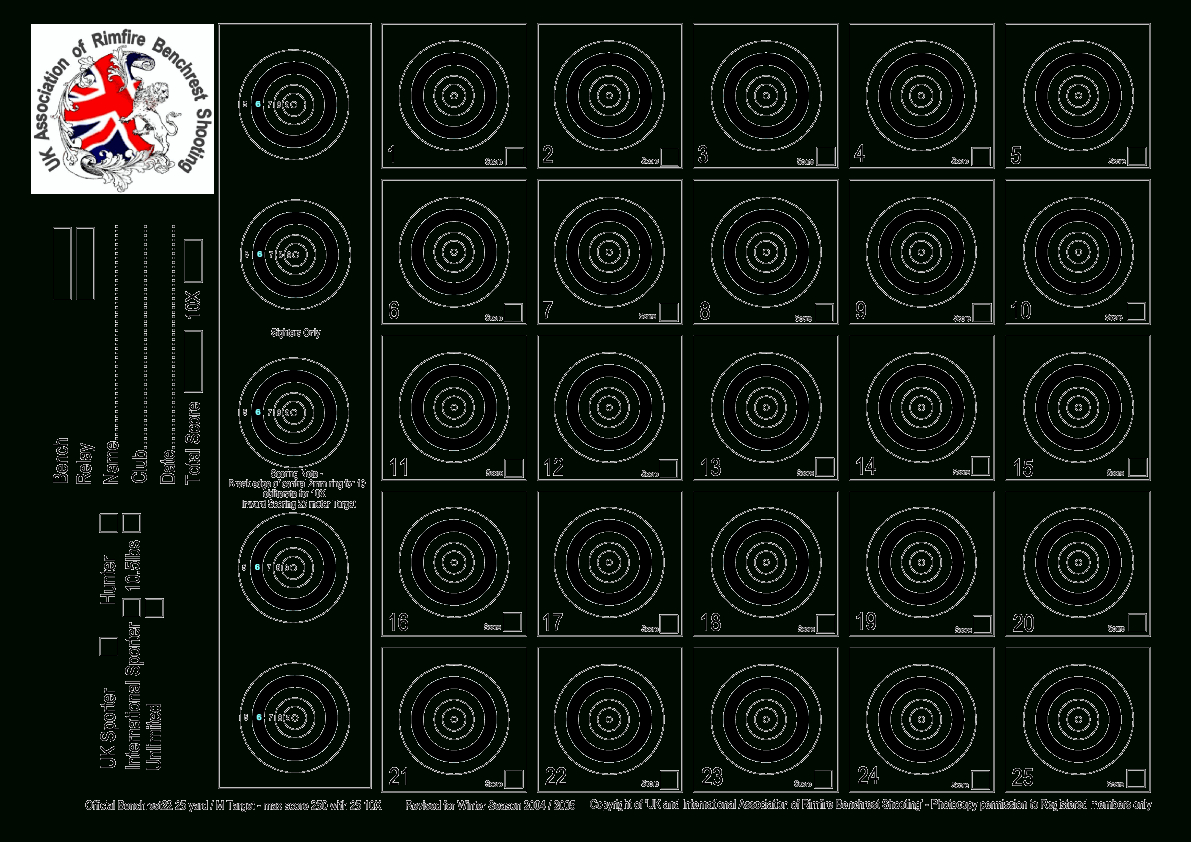 Targets For Download And Printing Within Accurateshooter in Free Printable Nra 25 Targets