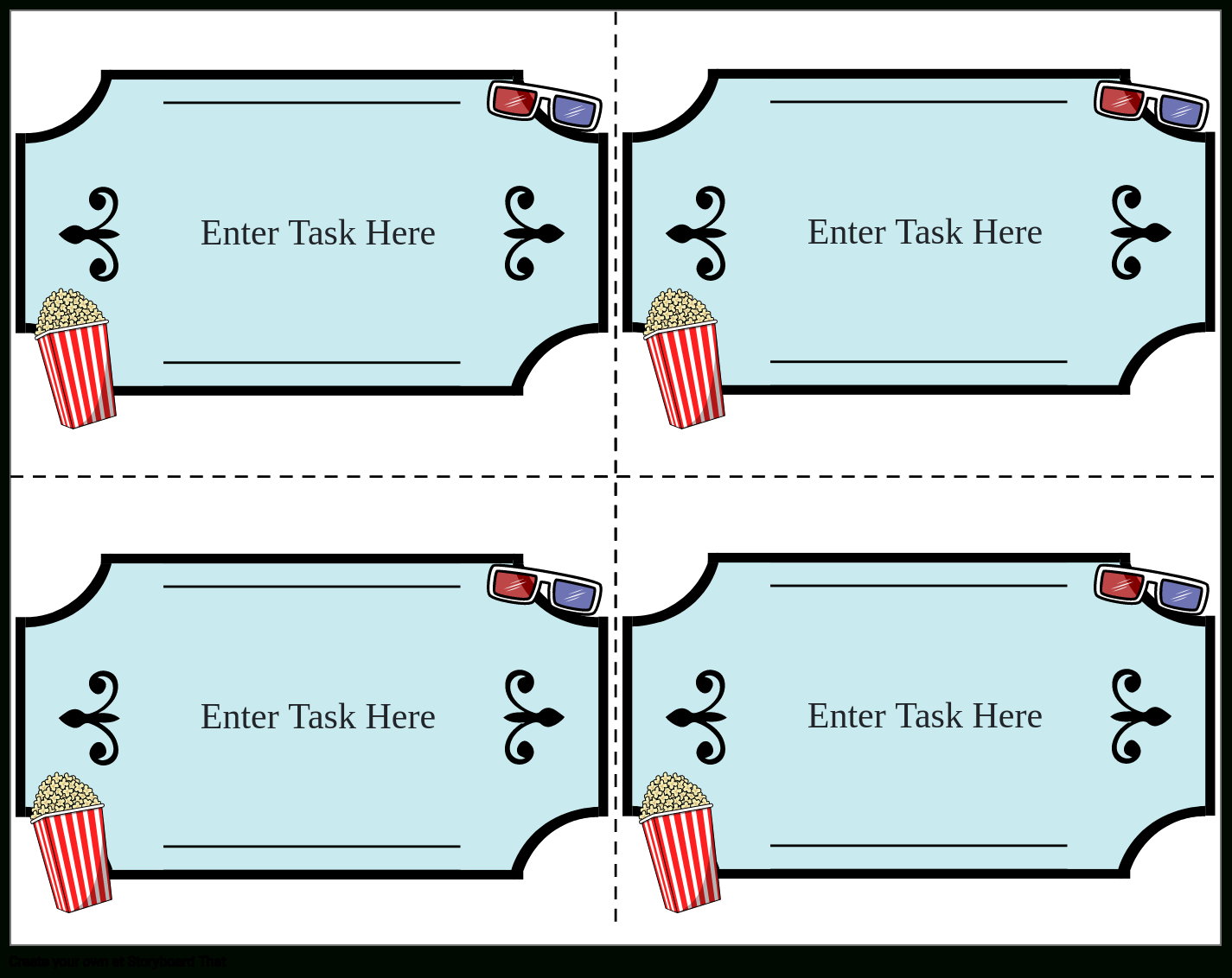 Task Card Template 9 Storyboardworksheet-Templates for Free Printable Blank Task Cards