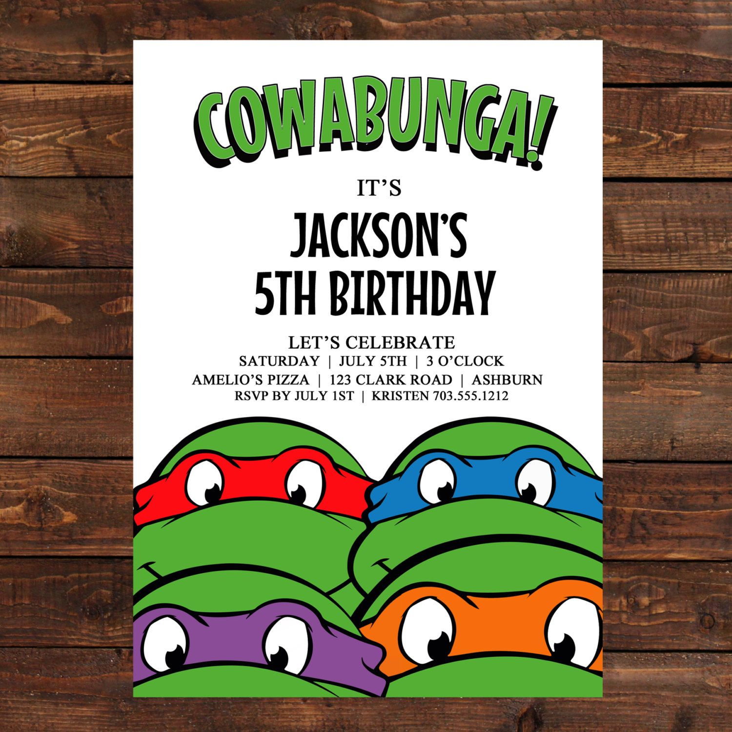 Teenage Mutant Ninja Turtles Birthday Party Invitations | Free with regard to Free Printable Tmnt Birthday Party Invitations