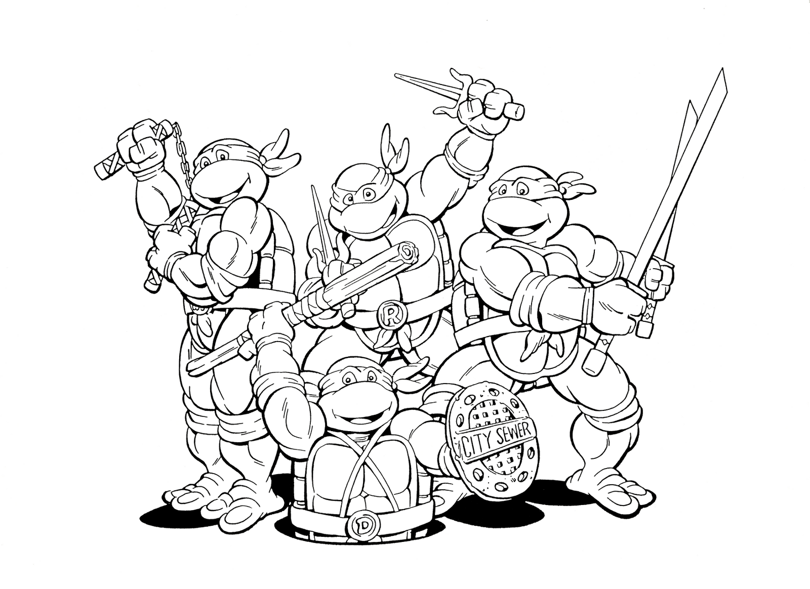 Teenage Mutant Ninja Turtles Coloring Pages within Free Ninja Turtle Printables