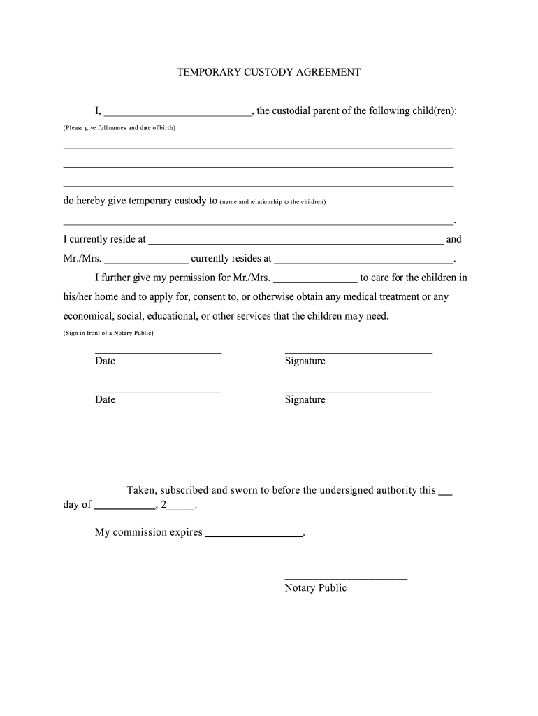 Temporary Guardianship Form - Fill Online, Printable, Fillable in Free Printable Guardianship Forms Texas