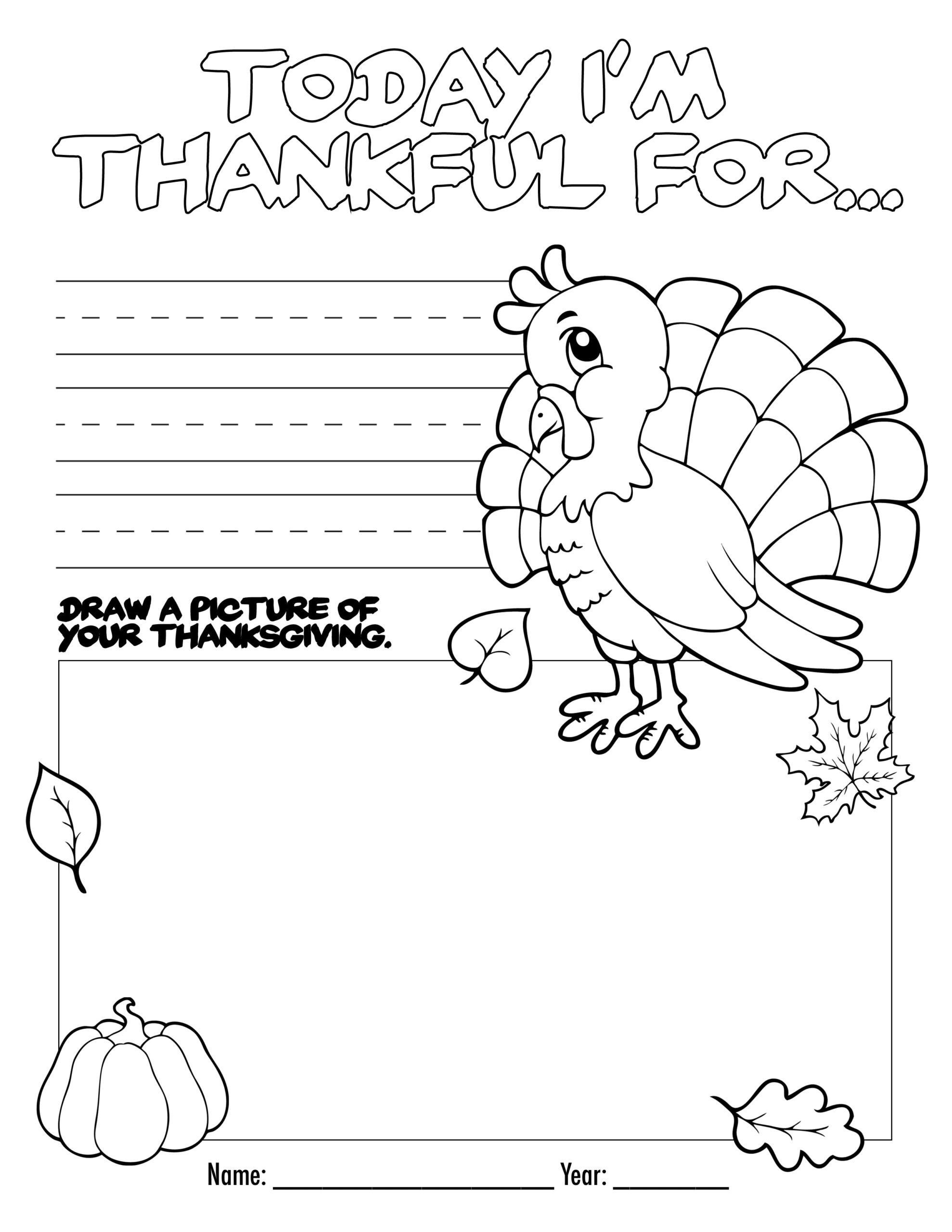 Thanksgiving Coloring Book Free Printable For The Kids! within Free Printable For Thanksgiving