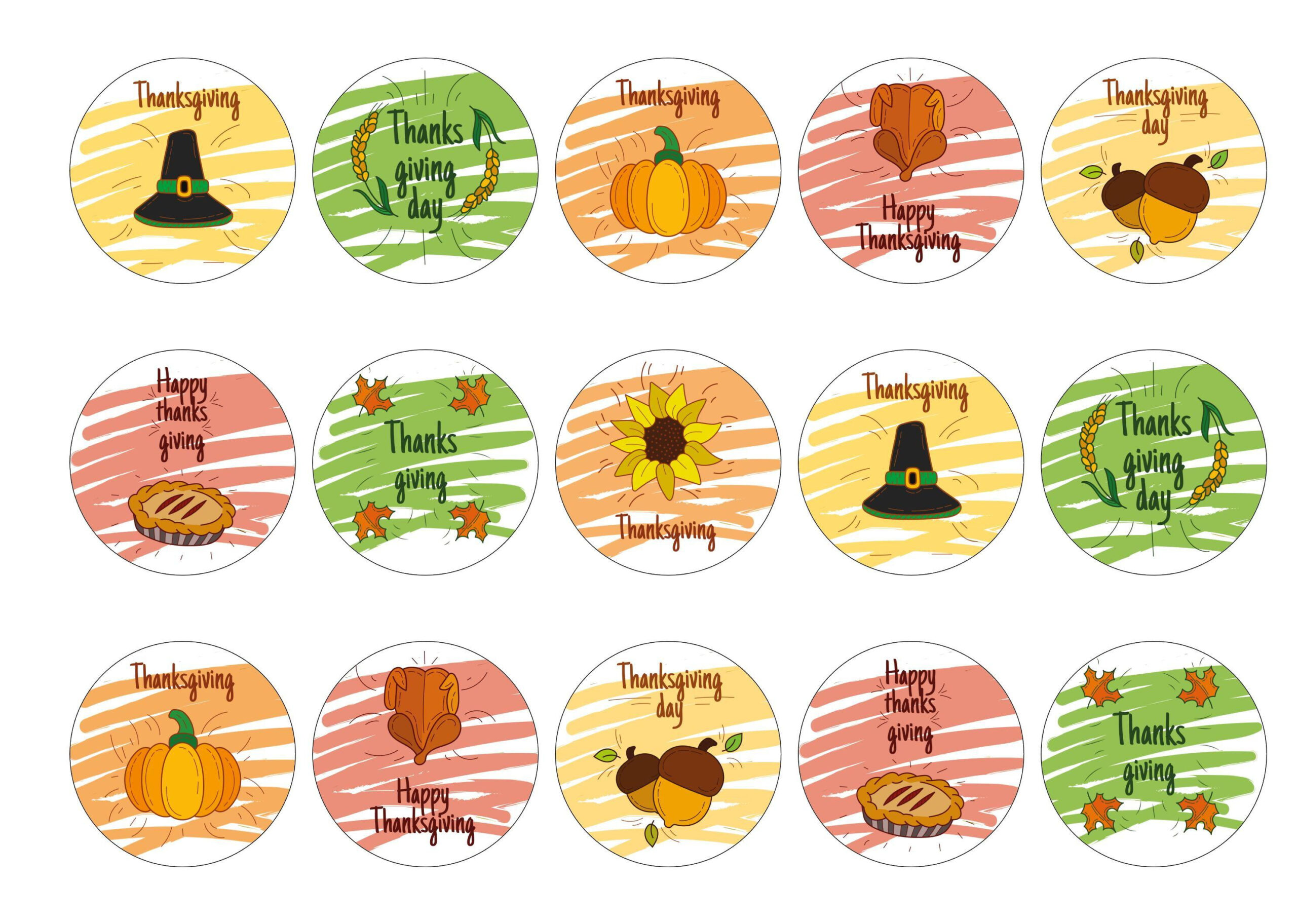 Thanksgiving Day with Thanksgiving Cupcake Toppers Printable Free