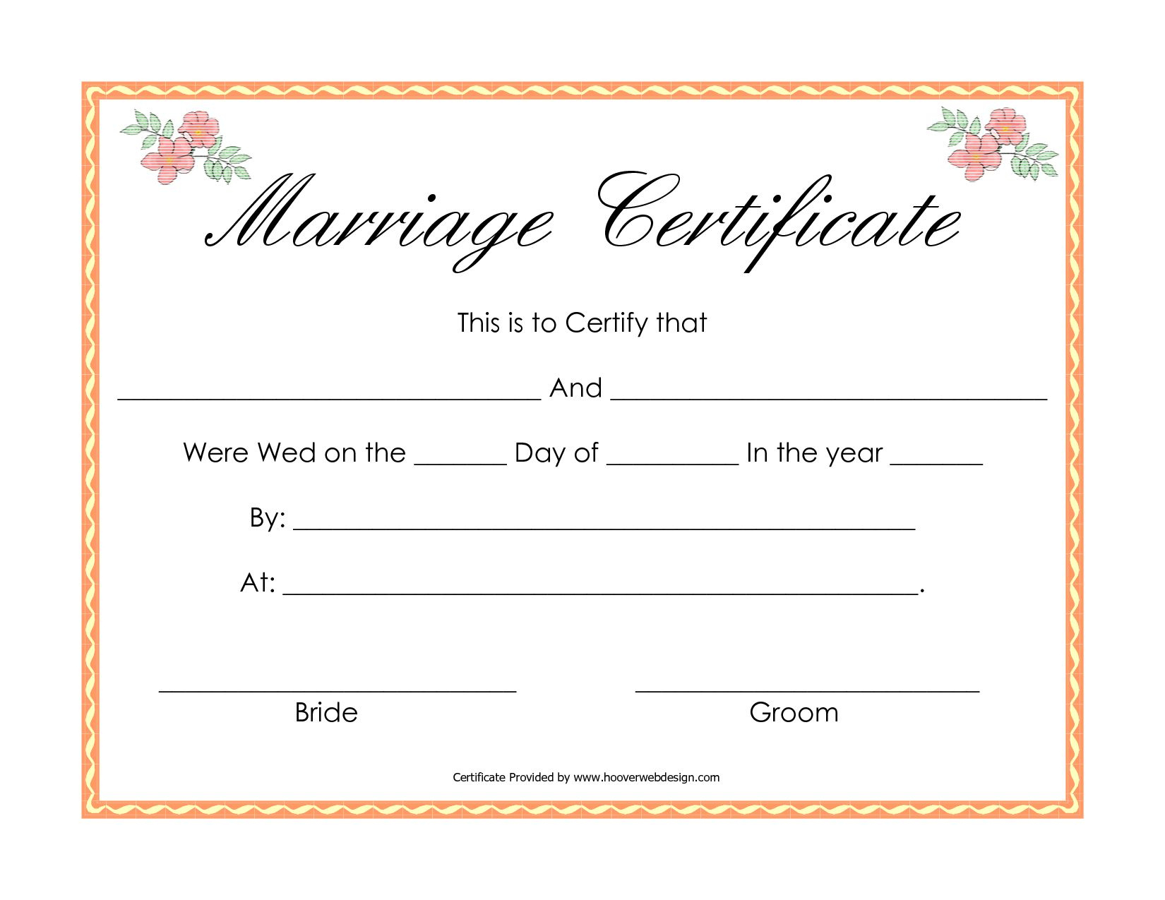 The Awesome Fake Marriage Certificate Template Throughout Blank for Fake Marriage Certificate Printable Free