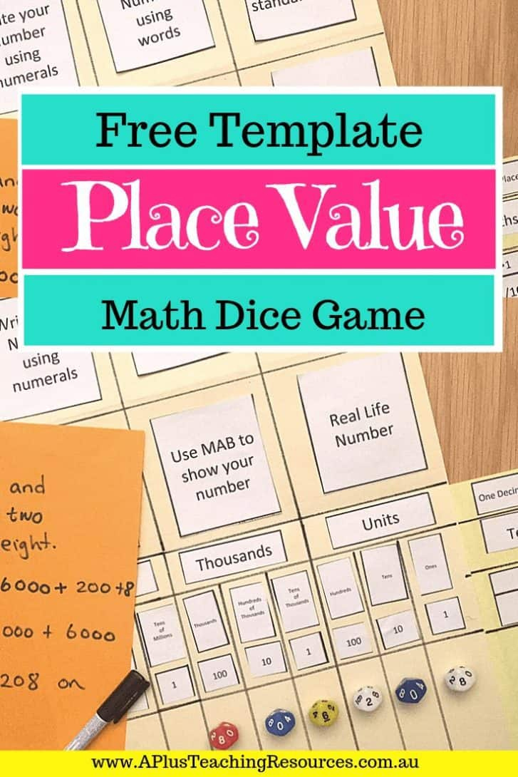 The Best Place Value Folder Game Printable {For Free!} | A Plus with Place Value Game Printable Free