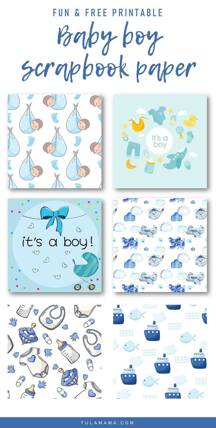 The Cutest Baby Boy Scrapbook Paper | Free Printable | Baby Boy pertaining to Baby Scrapbook Templates Free Printable