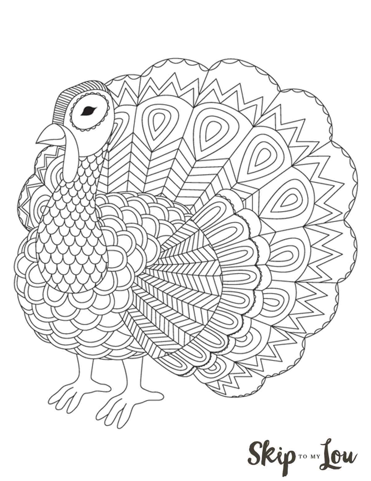 The Cutest Free Turkey Coloring Pages | Skip To My Lou for Free Printable Pictures Of Turkeys To Color