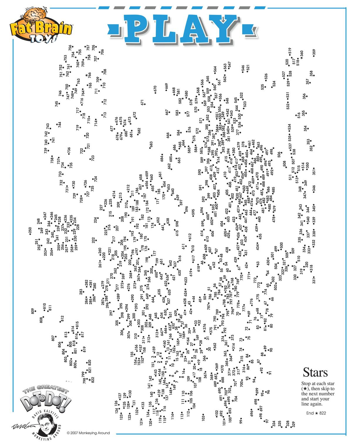 The Greatest Dot To Dot - Free Printable Activity throughout Dot To Dot Free Printables