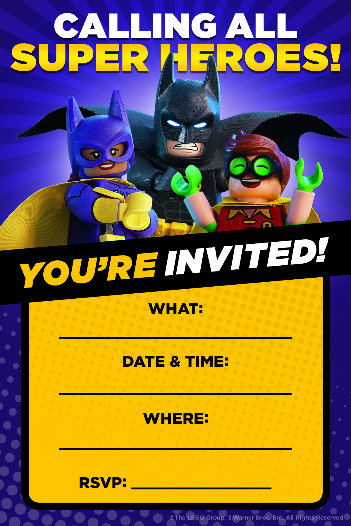 The Next Kid&amp;#039;S Birthday Party Will Be Amazing And Awesome Thanks intended for Lego Batman Invitations Free Printable