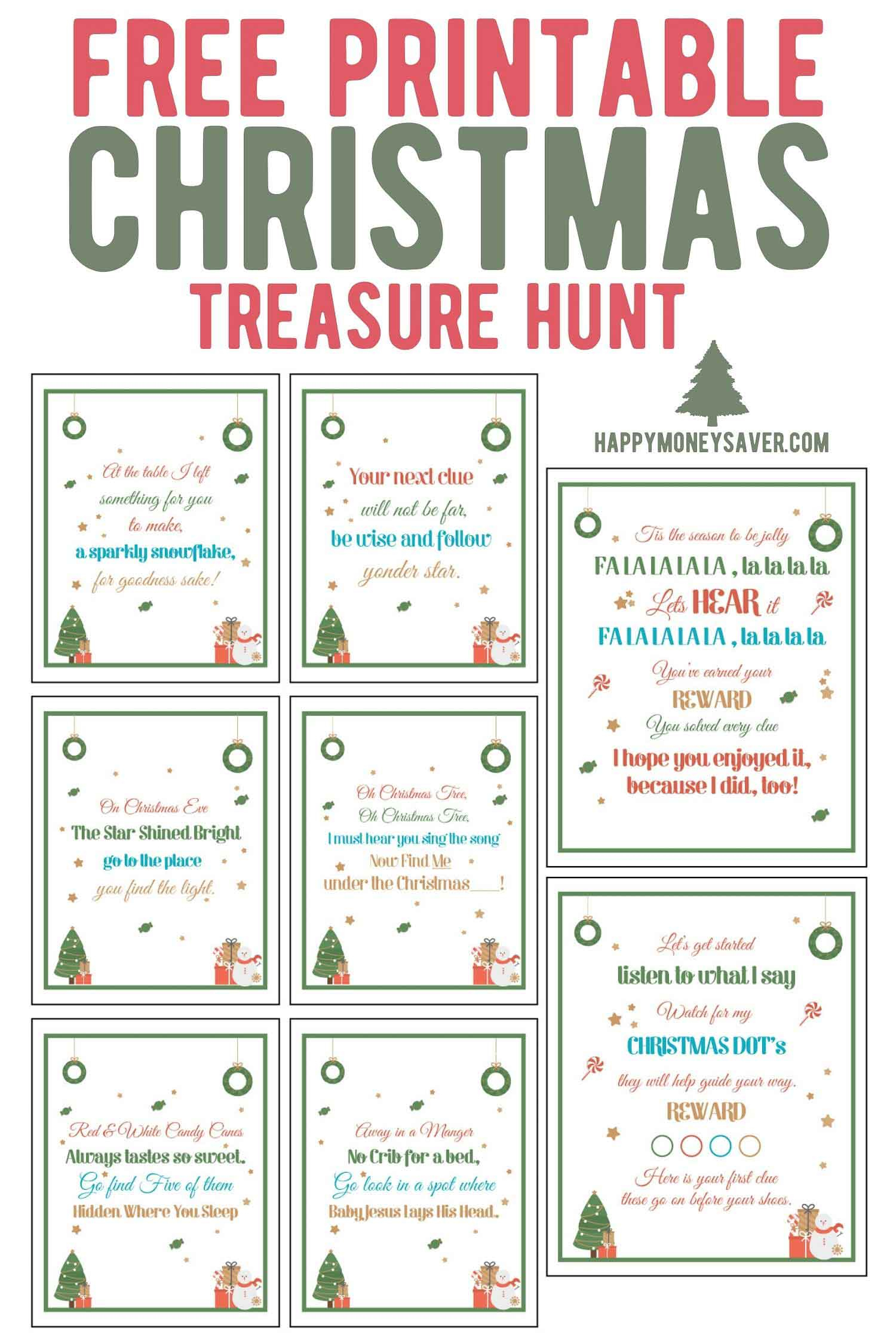 The Ultimate Christmas Treasure Hunt + Free Printable regarding Free Printable Christmas Treasure Hunt Clues