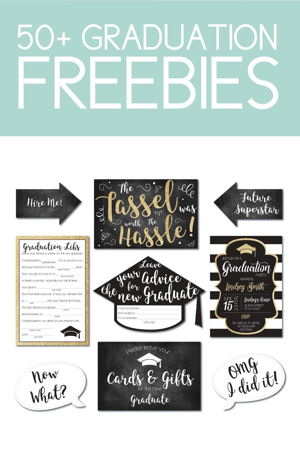 The Ultimate List Of Printable Graduation Ideas Perfect Every Year in Free Graduation Printables
