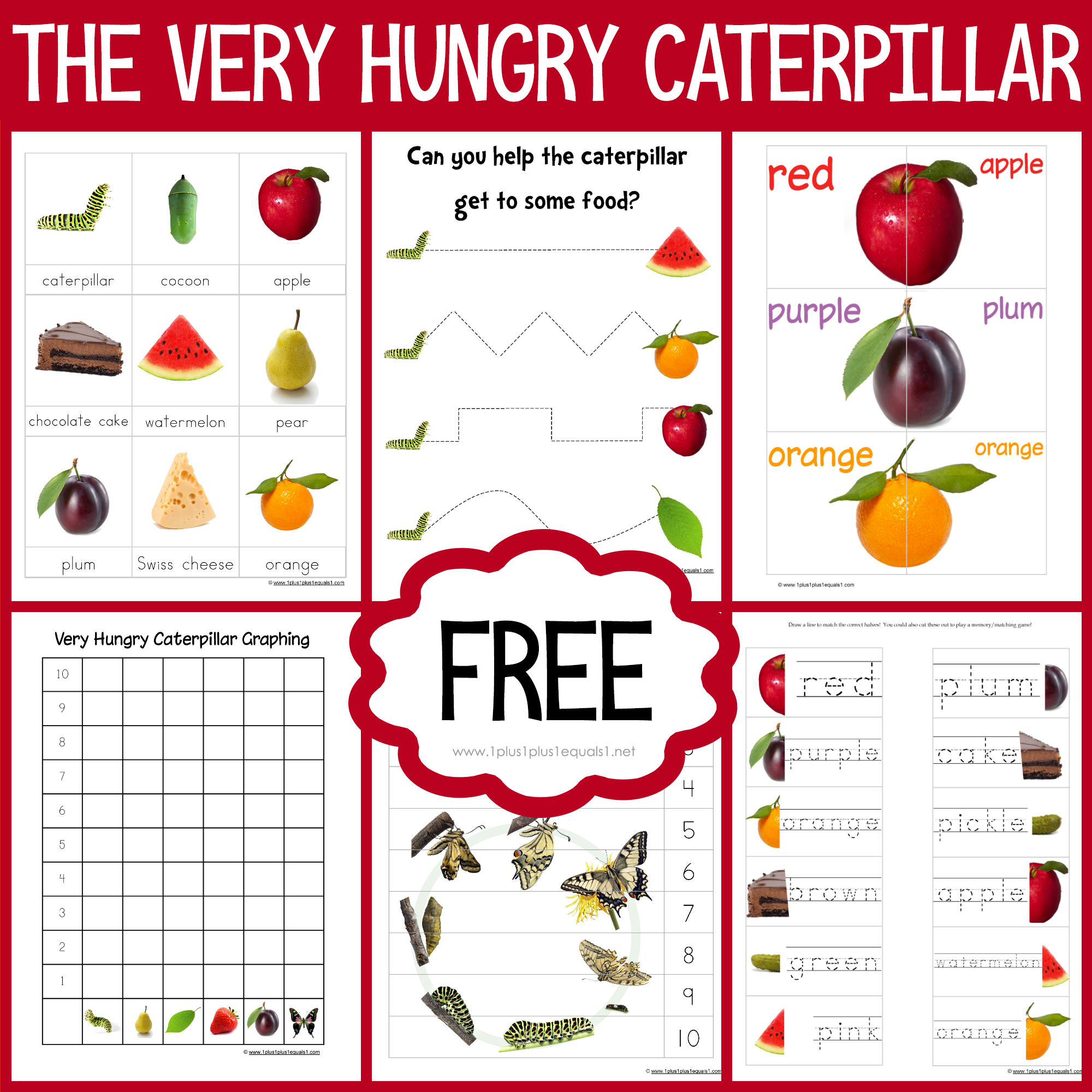 The Very Hungry Caterpillar Printables {Free} pertaining to The Very Hungry Caterpillar Free Printables