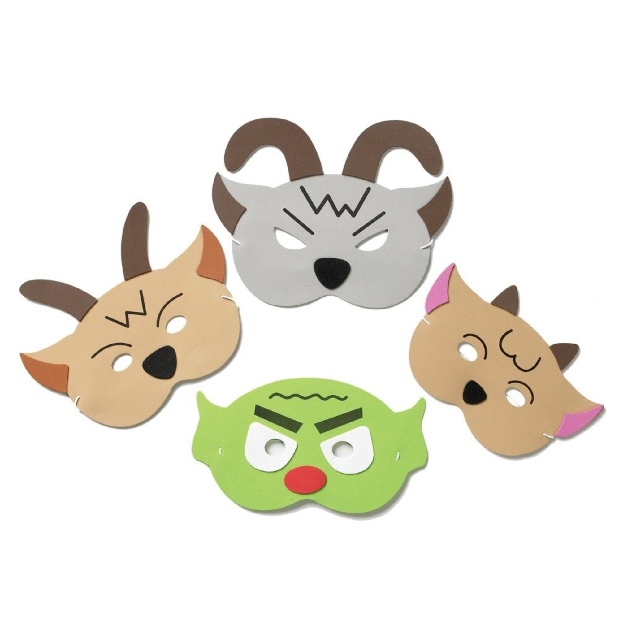 Three Billy Goats Gruff Storytelling Masks - Imaginative Play From pertaining to Three Billy Goats Gruff Masks Printable Free