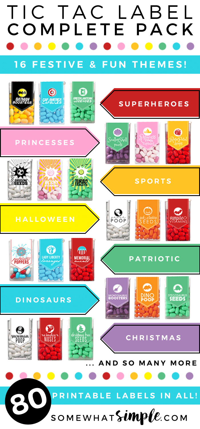 Tic Tac Labels - 80 Designs - From Somewhat Simple pertaining to Free Printable Tic Tac Labels