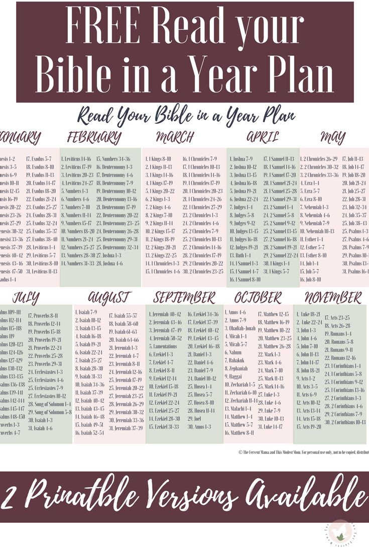 Tips For Successful Bible Reading In A Year + Free Print regarding Read the Bible in a Year Plan Printable Free