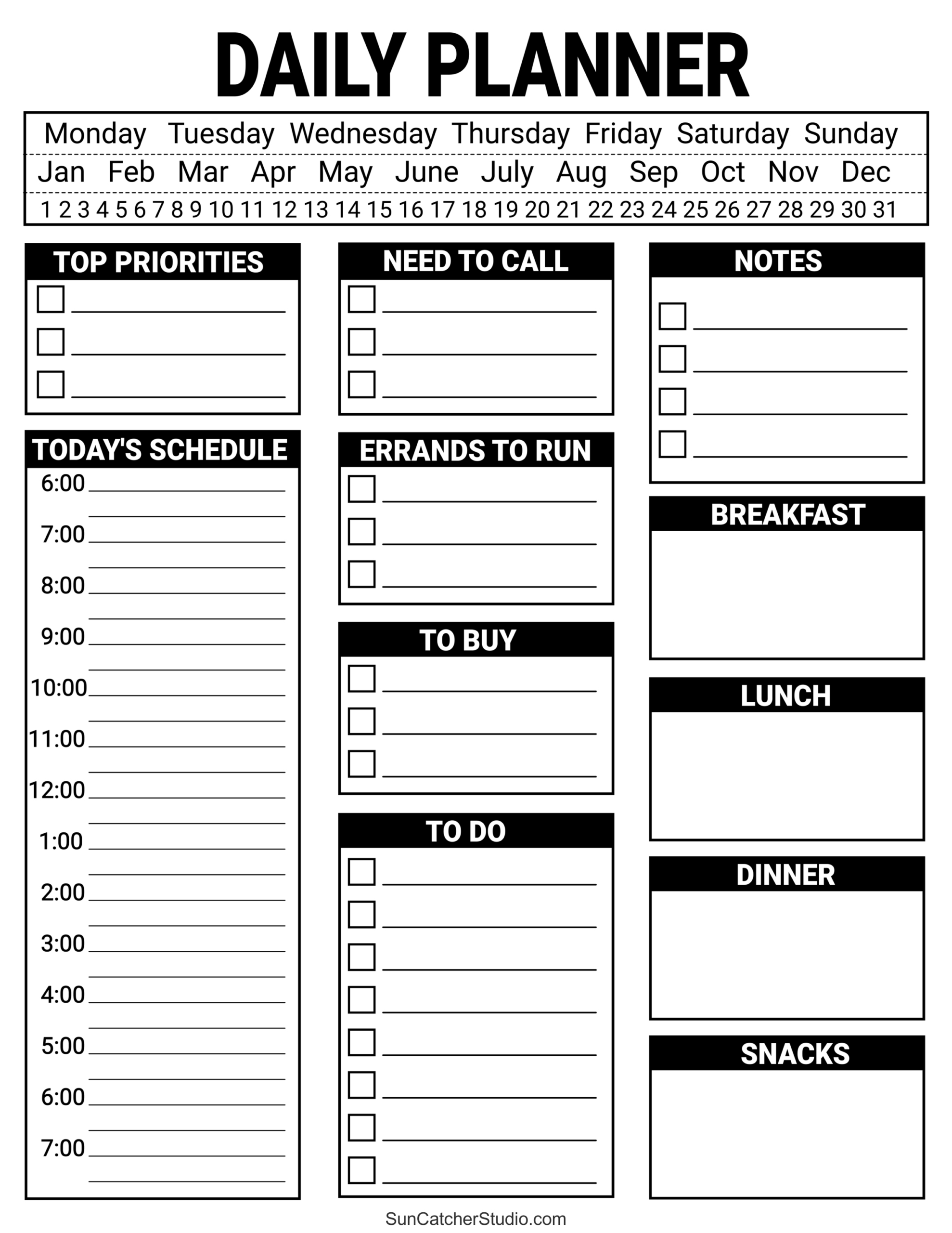 To Do List (Free Printable Pdf Templates) – Things To Do – Diy intended for Free Printable To Do Lists To Get Organized