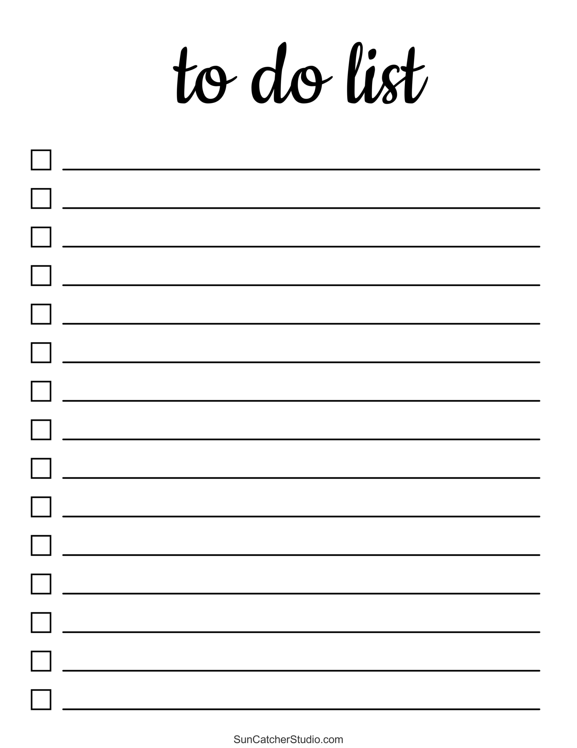 To Do List (Free Printable Pdf Templates) – Things To Do – Diy throughout Free Printable To Do Charts