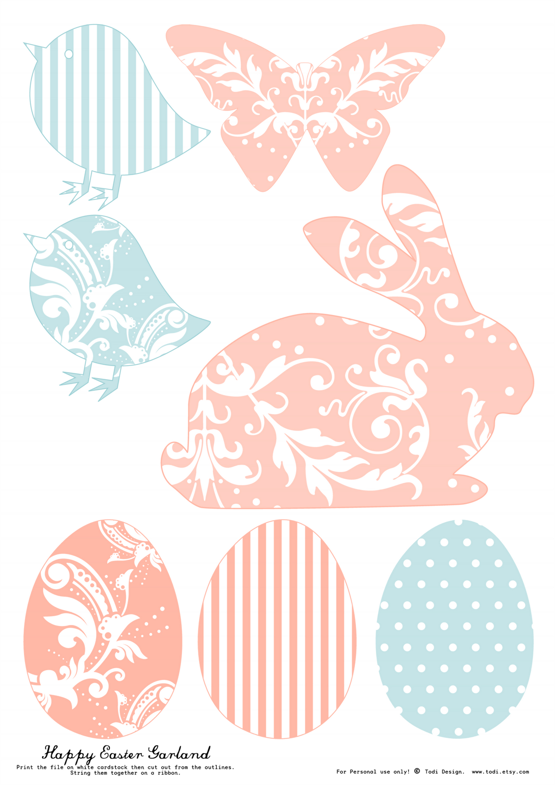 Todi: Free Printables For Easter Decoration | Rabbit Silhouette inside Free Printable Easter Decorations