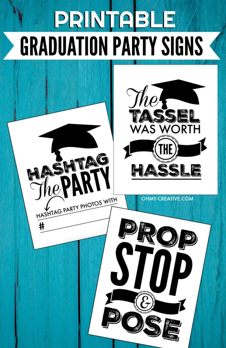 Top 25 Free Graduation Printables - Lovely Planner in Free Printable Graduation Signs