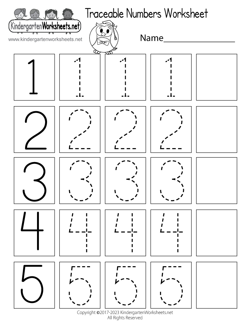 Traceable Numbers Worksheet - Free Printable, Digital, &amp;amp; Pdf regarding Free Printable Number Worksheets for Kindergarten