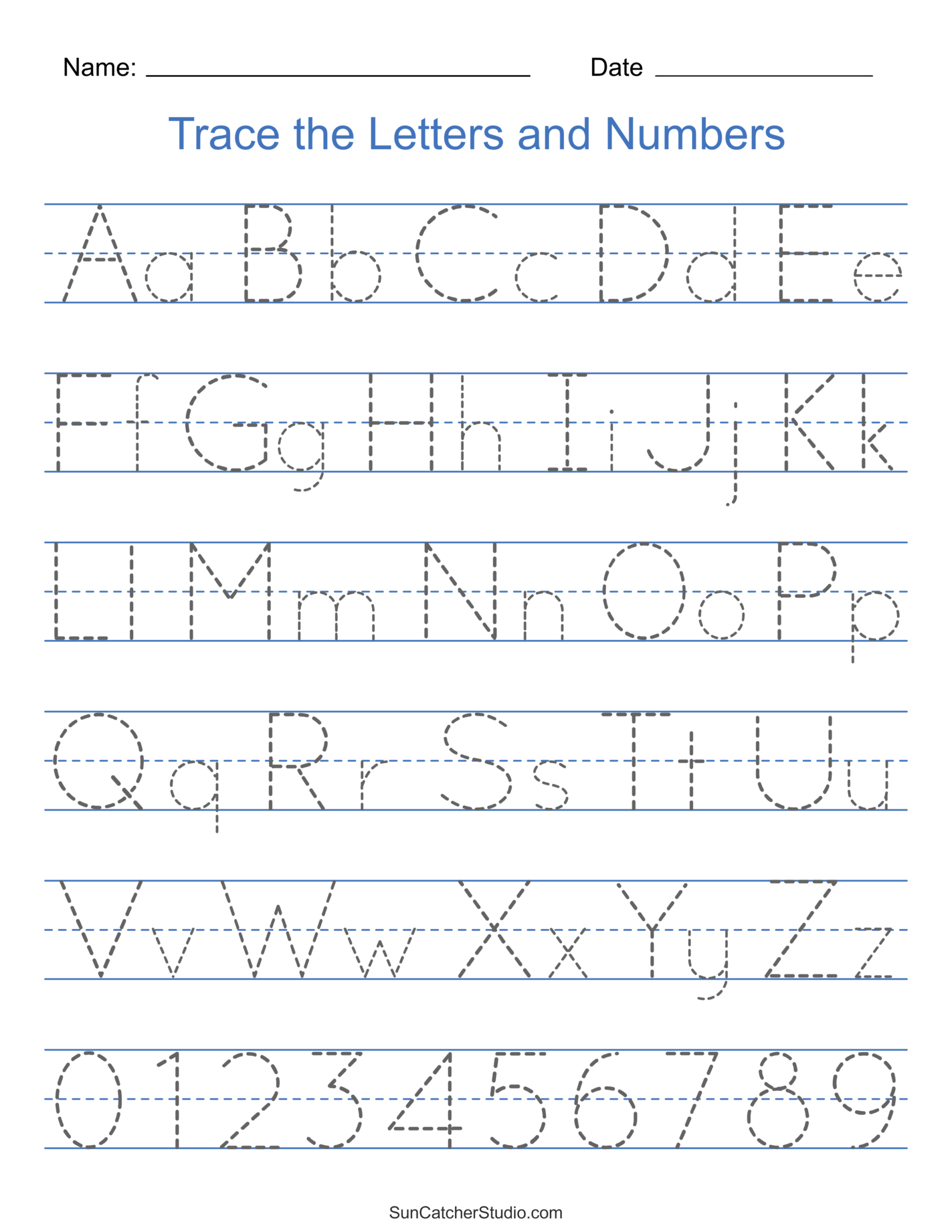 Tracing Alphabet Letters (Printable Handwriting Worksheets) – Diy inside Learning To Write Letters Free Printables