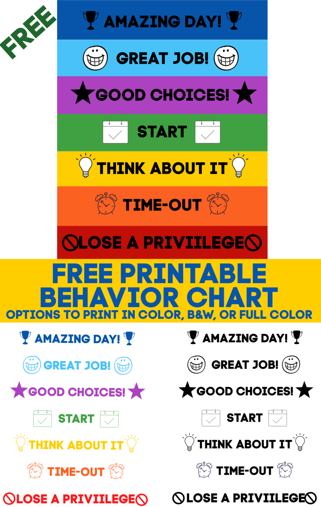 Track And Improve Behavior With Printable Chart intended for Free Printable Behavior Charts
