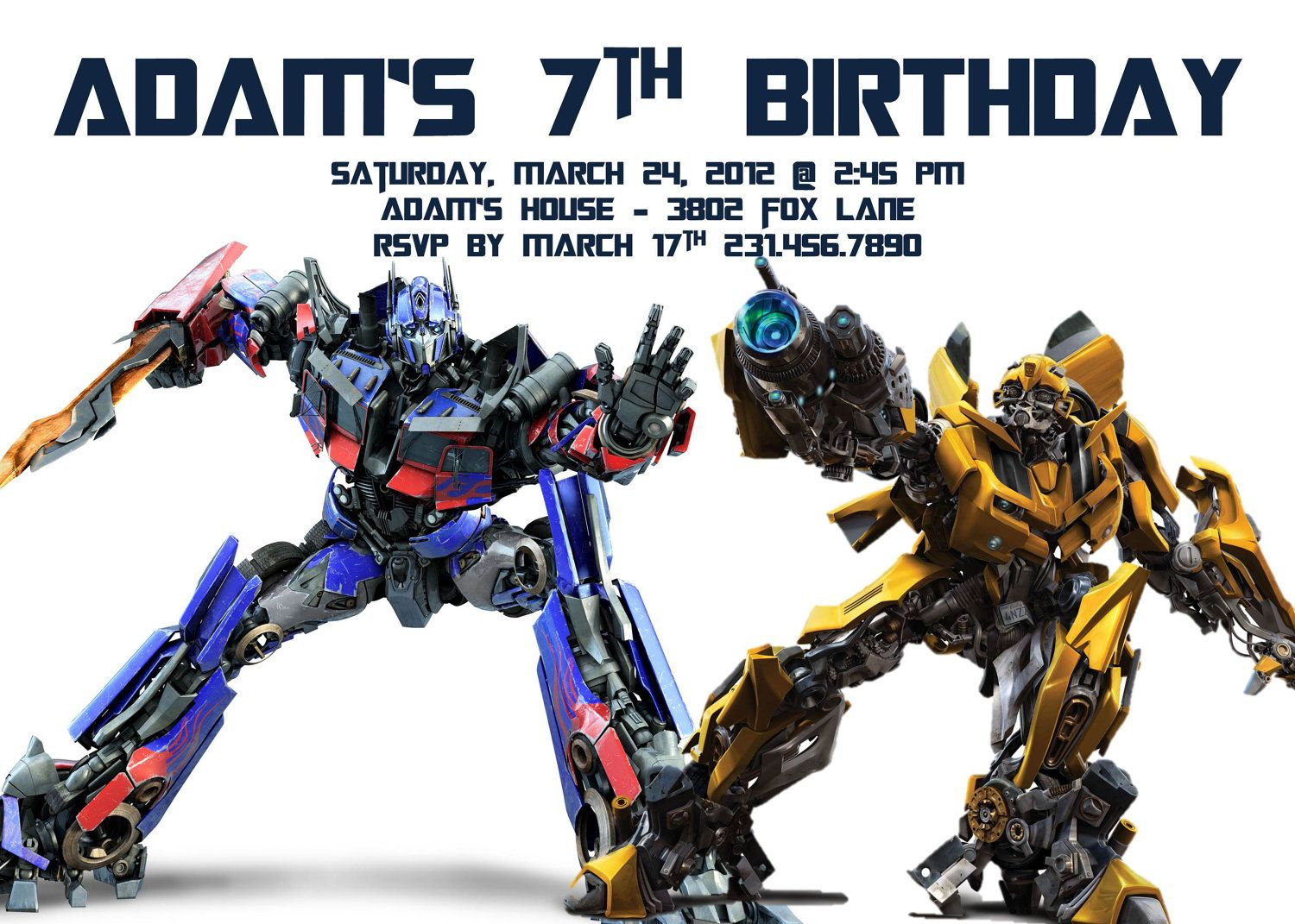 Transformers Birthday Invitation Template | Transformer Birthday regarding Transformers Party Invitations Free Printable