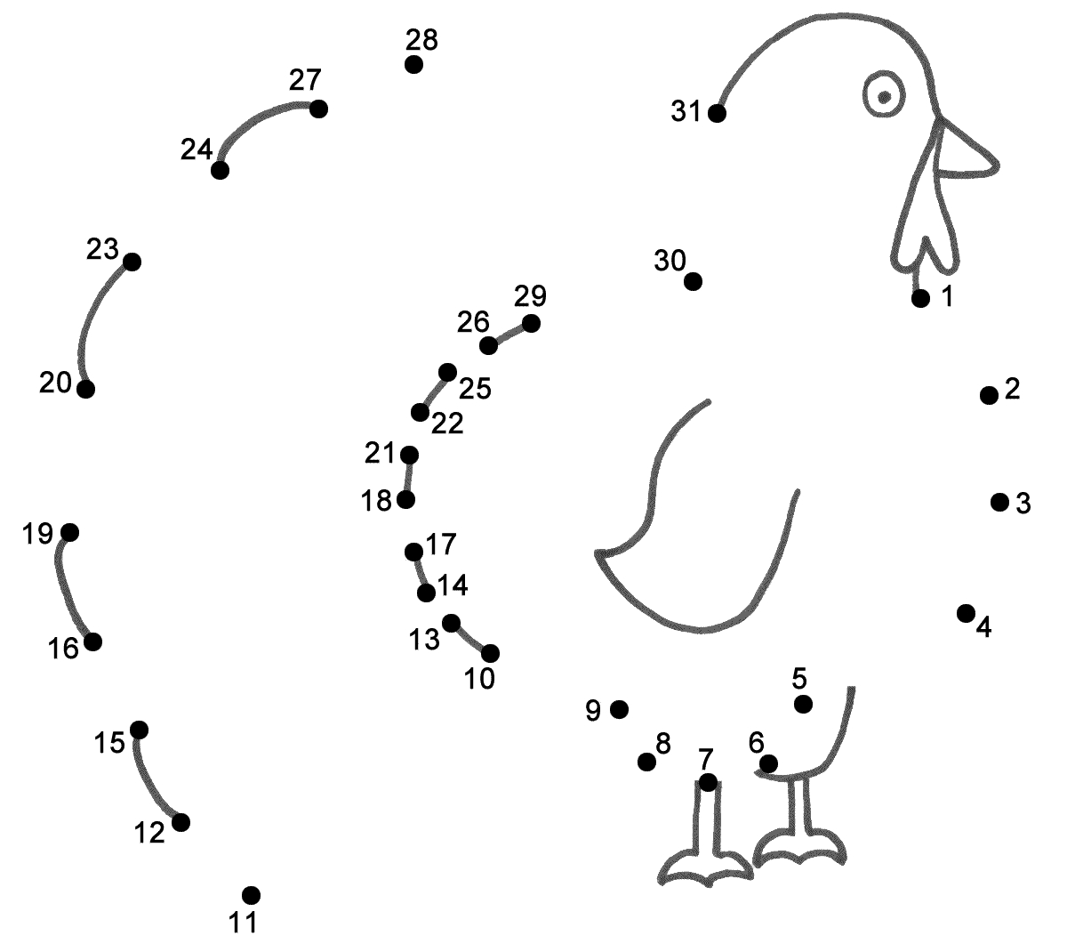 Turkey - Connect The Dots, Count1&amp;#039;S (Thanksgiving) inside Free Thanksgiving Printables Dot To Dot